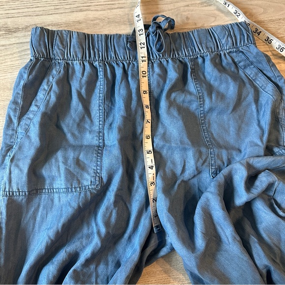NWT Thread & Supply Chambray Wide Leg Crop Pants Large - Picture 11 of 13